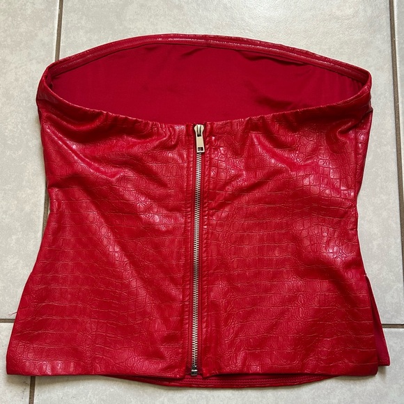 Naked Wardrobe The Crocodile Collection
Croc Embossed Faux Leather Tube Top - Picture 6 of 10